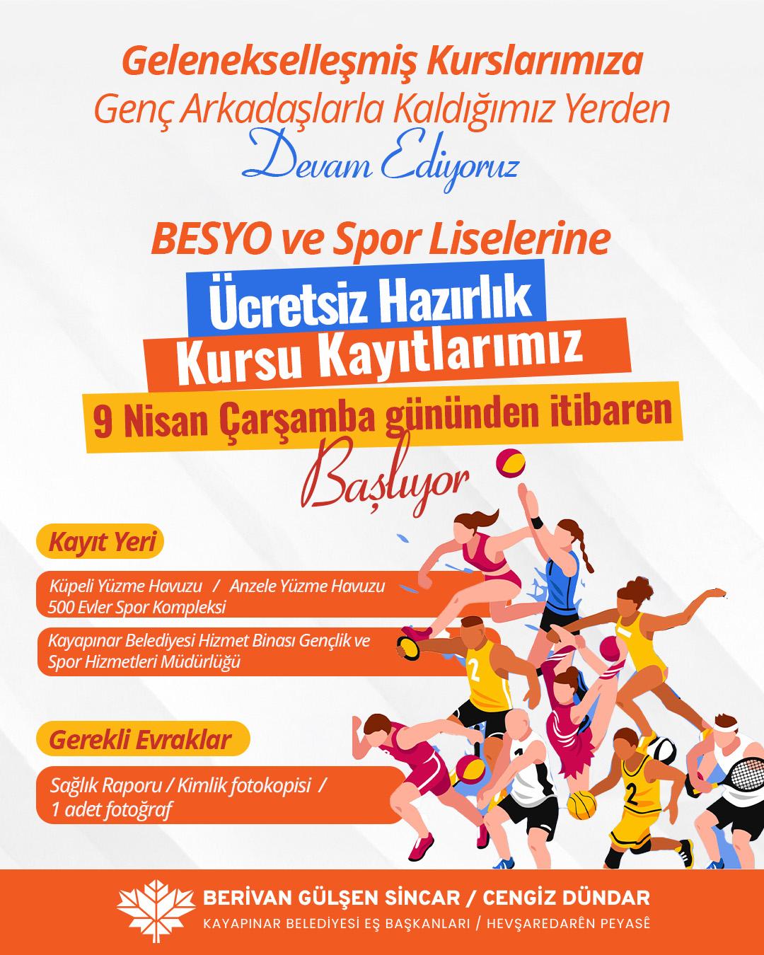 Kayapınar Belediyesi’nin ücretsiz hazırlık kursları başlıyor