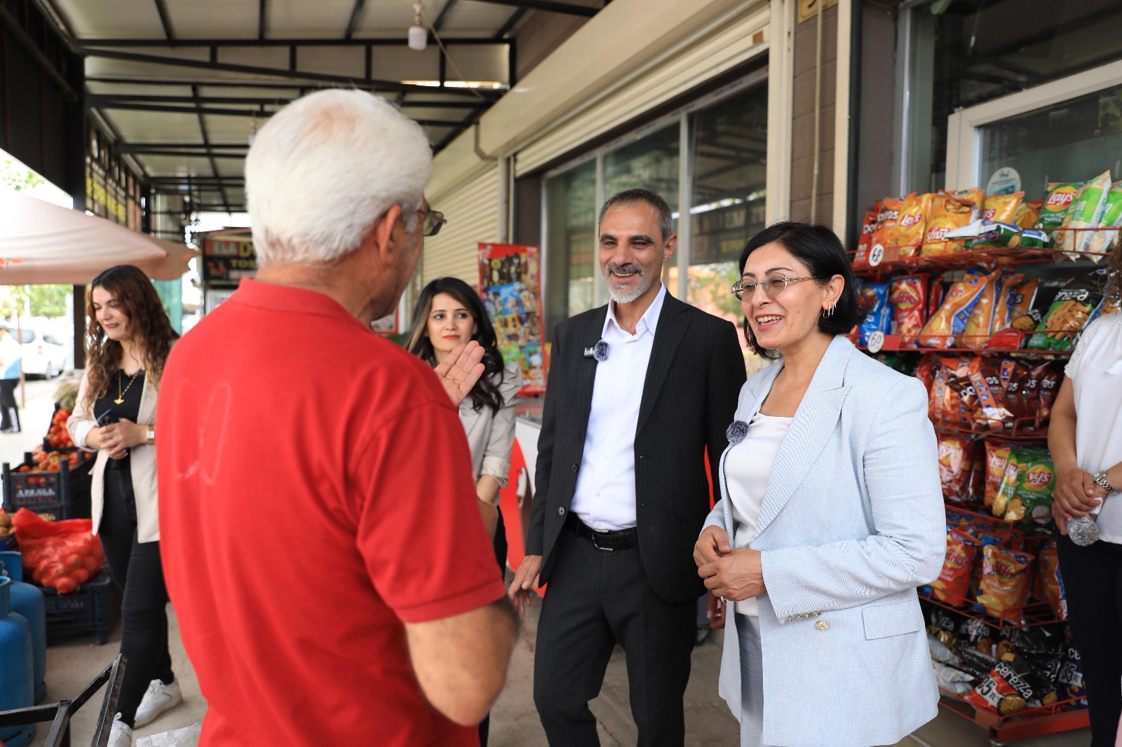 Eş Başkanlardan denetim ve esnaf ziyareti