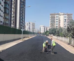 Kayapınar Belediyesi’nden cami yolları ve okul bahçelerine asfalt hizmeti
